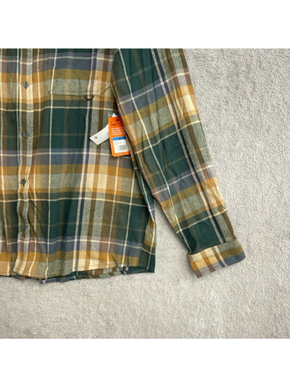 NWT Bass Outdoor Men's XL Stretch Flannel Plaid Button up Shirt Outdoor J2038 - Picture 13 of 14